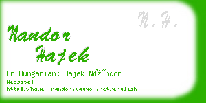 nandor hajek business card